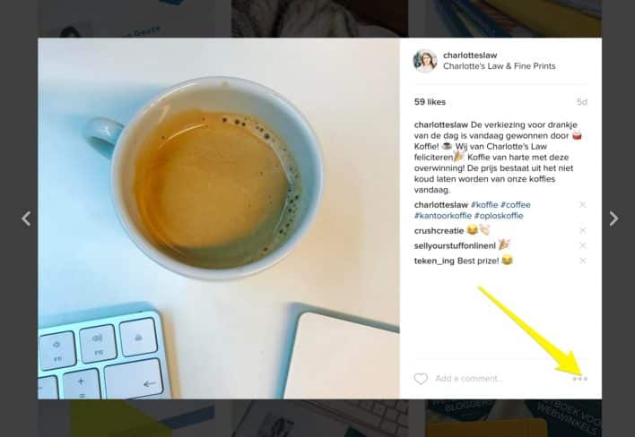 Instagram embed puntjes