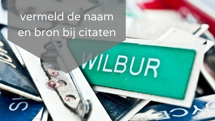 auteursrecht - naamsvermelding en bronvermelding