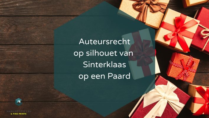 Auteursrecht op silhouet van Sinterklaas op een Paard