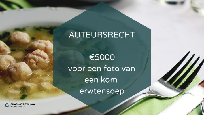 Auteursrecht: €5000 voor een foto van een kom erwtensoep