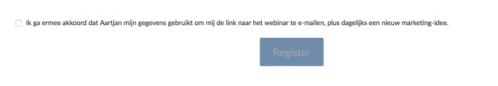 Toestemming webinar en maillijst