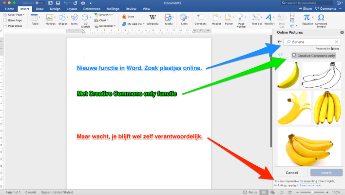Word Bing Creative Commons Aansprakelijkheid