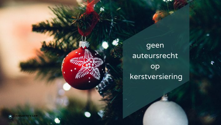 geen auteursrecht op kerstversiering