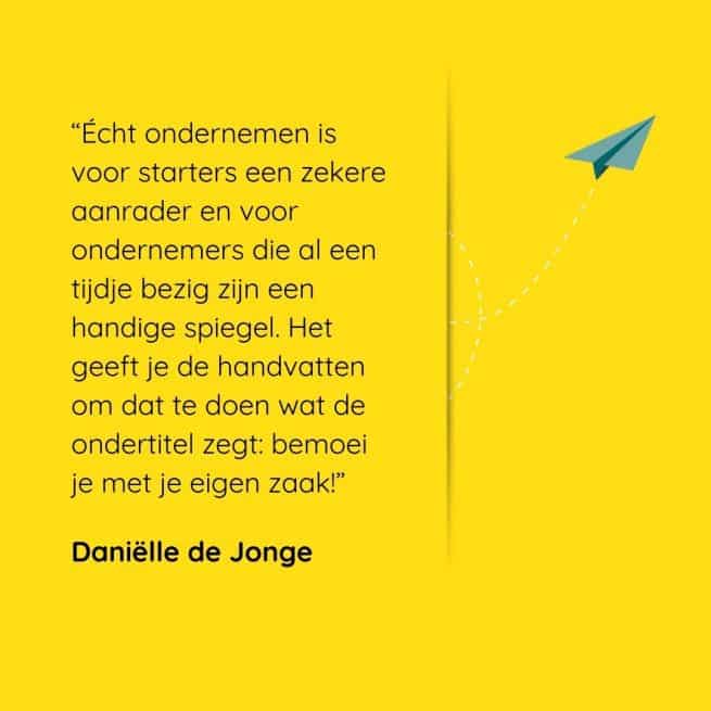 Écht ondernemen recensie Daniëlle de Jonge