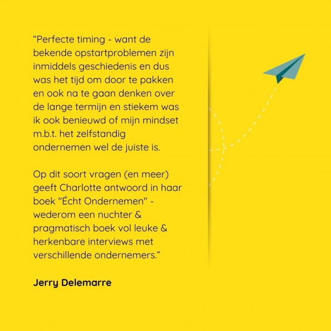 Écht ondernemen recensie Jerry Delemarre